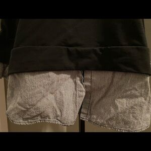 Layered tunic sweatshirt